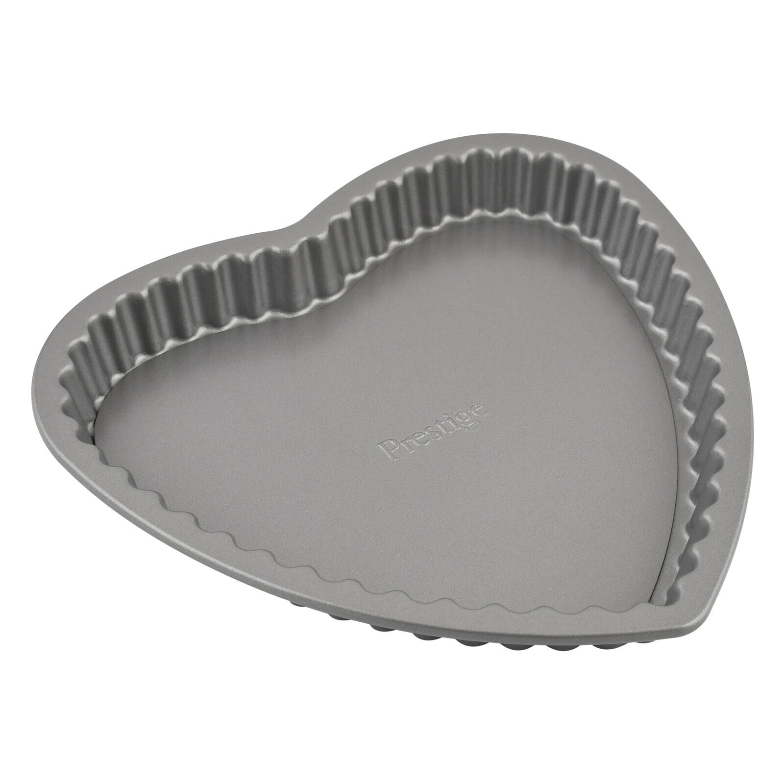 Prestige Loose Base Heart Shape Baking Pan | Non-Stick Heart Shaped Baking Pan | Grey - PR13221
