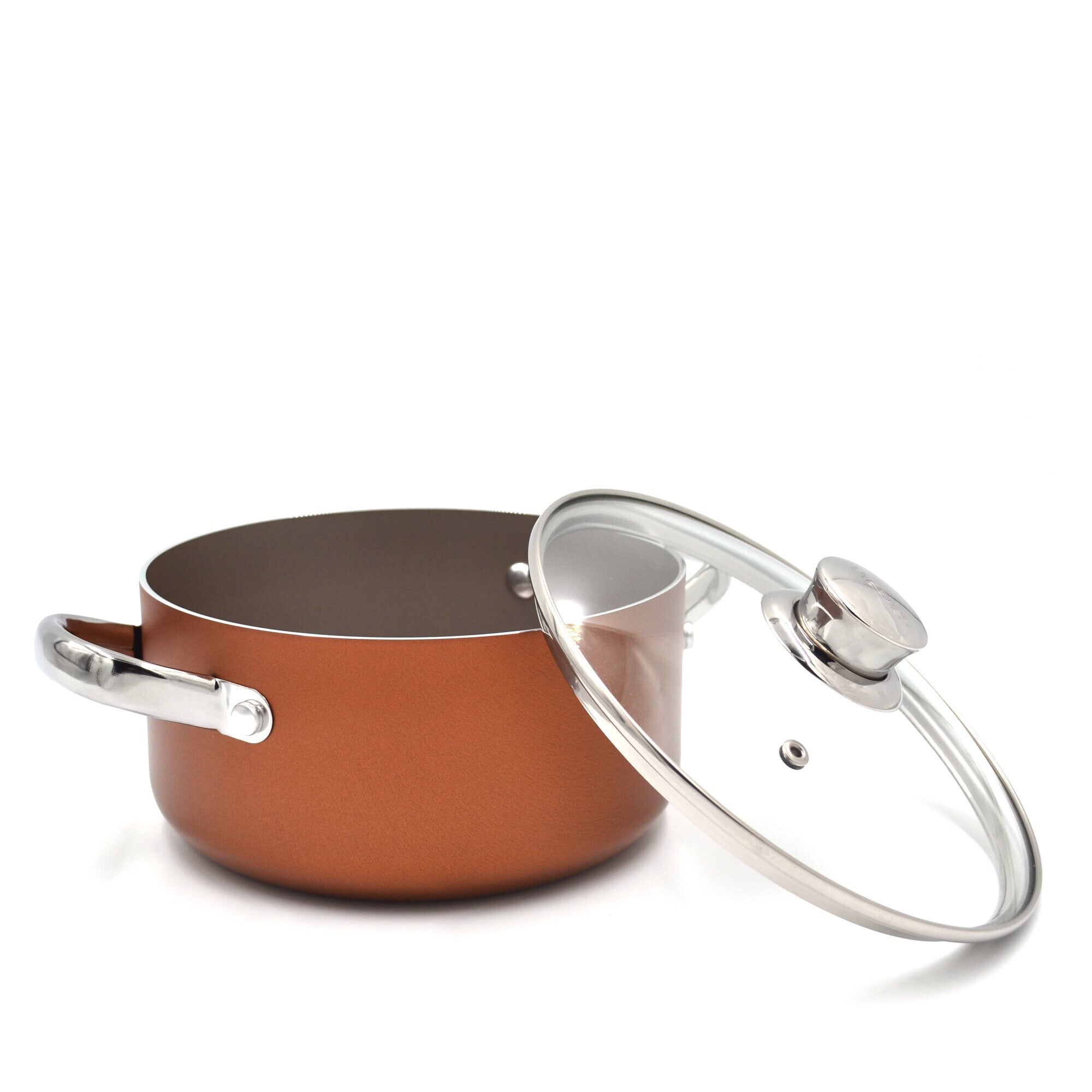 Prestige Ultra Non Stick Casserole with Glass Lid 26cm/6.2L and Complimentary Pan Holder | Induction Based Stock Pot | Non stick Stock Pot with Lid | PR22602