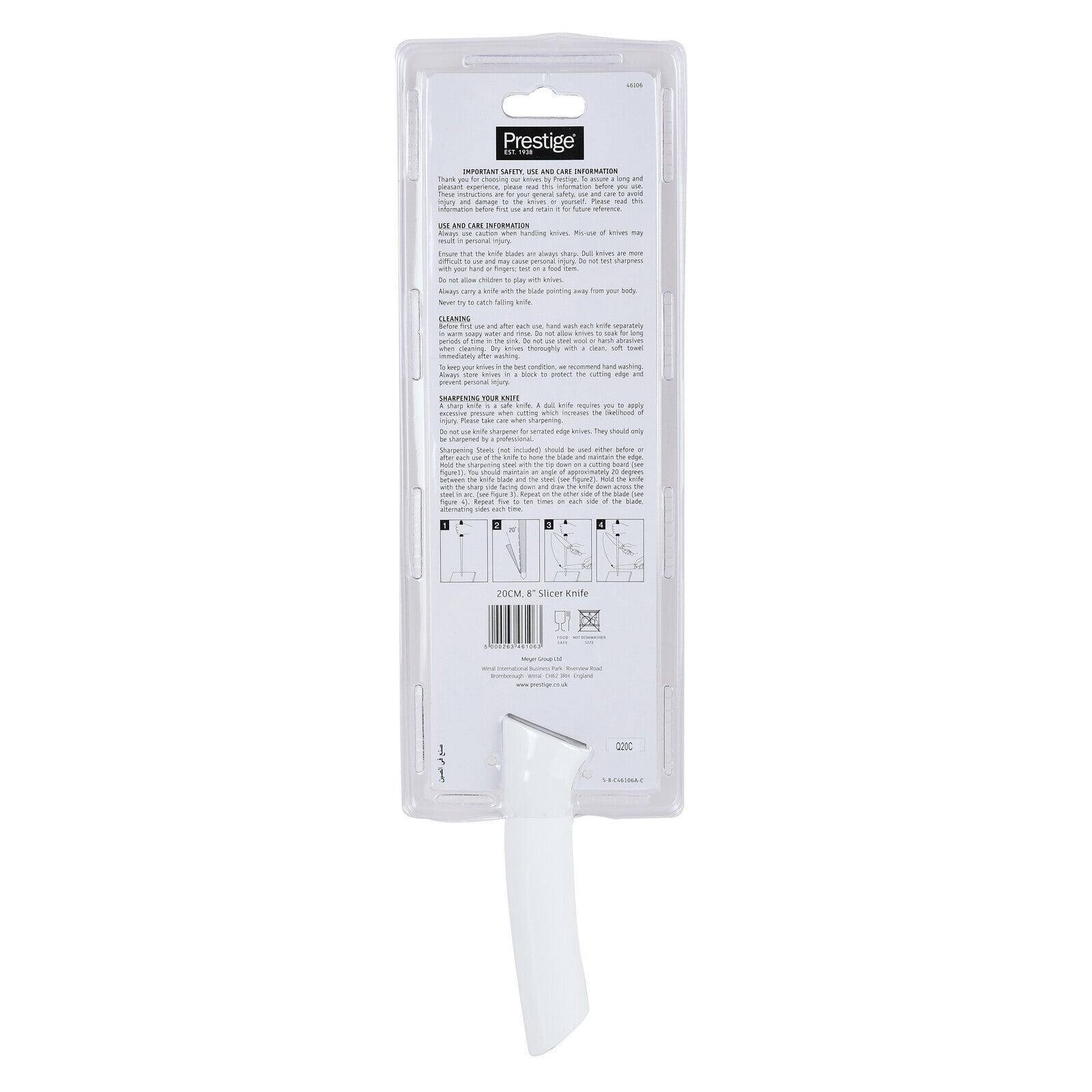 Prestige Basic Advance Slicer Knife 20cm | White - PR46106