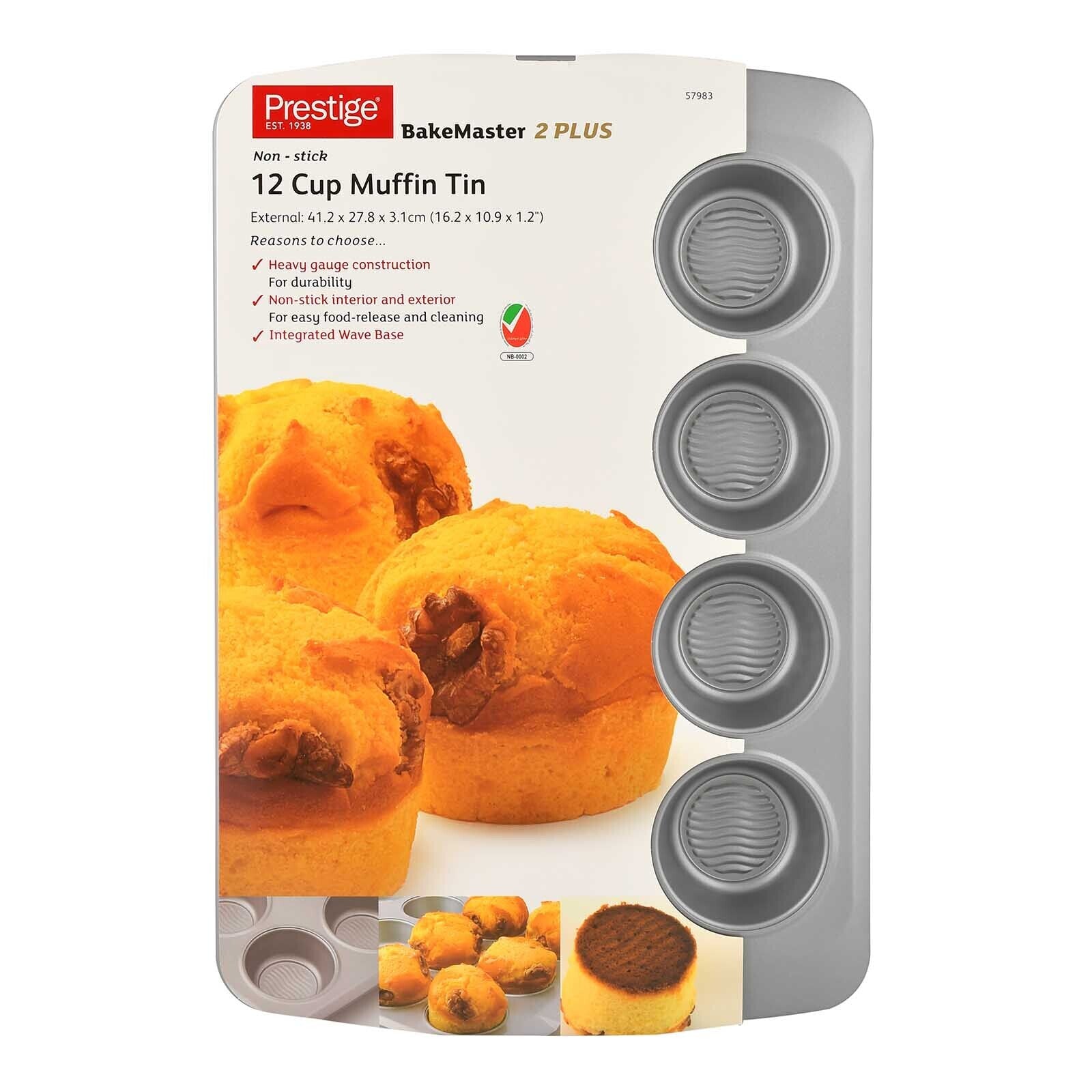 Prestige 12 Cup Muffin Pan with Bottom Design | PR57983
