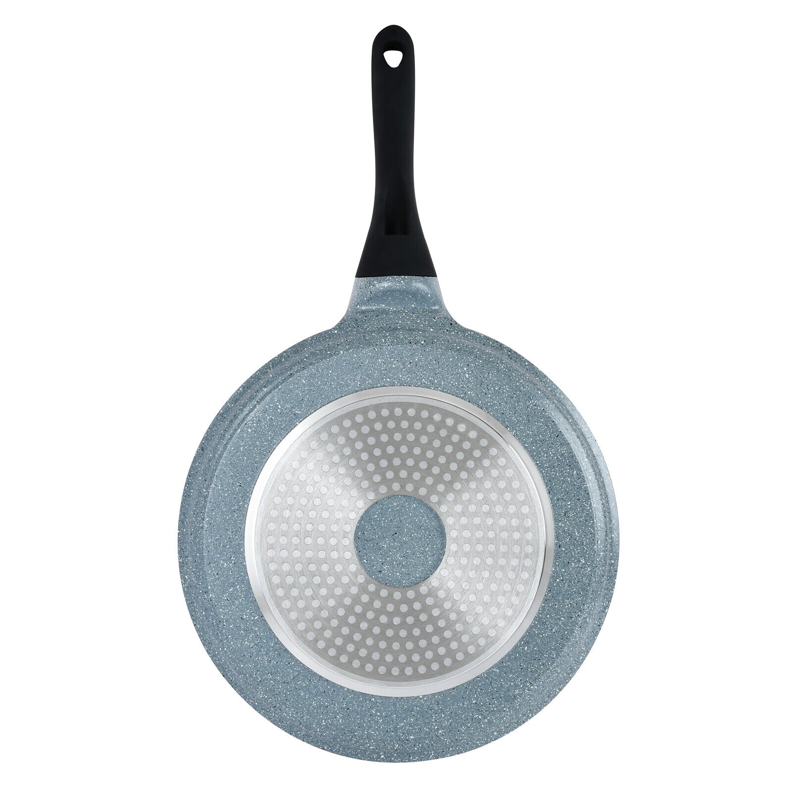 Prestige Cast Aluminium 28 CM Speckled Tawa | Long Lasting Non Stick Coating | Non Slip Bakelite Handle | Aluminium Induction base|Induction Compatible | PR15855 - Grey