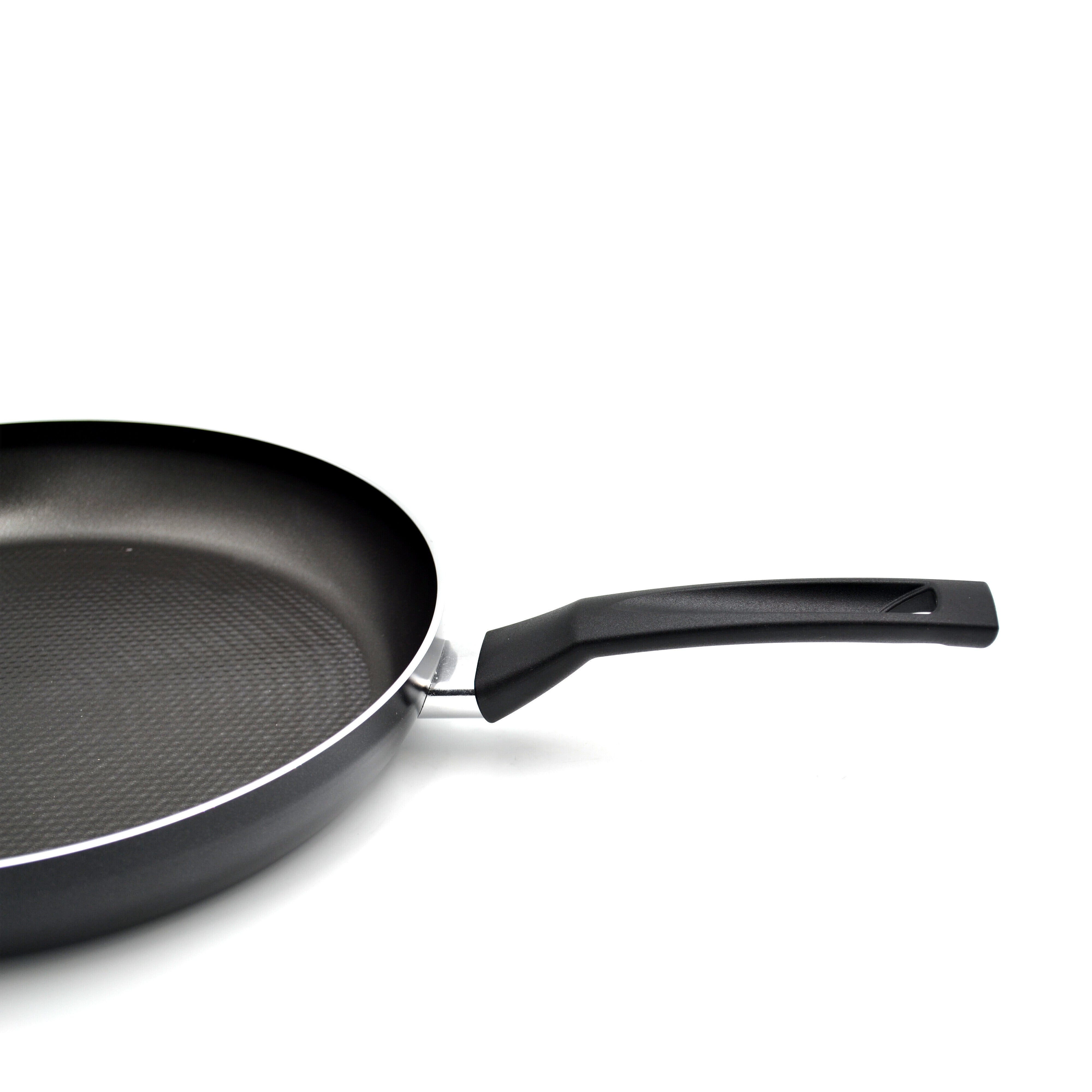 Prestige Safecook Non-stick 32cm Open Frypan | Frying Pan Non-Stick | Dimple shield triple coated Pan - PR22094 - Black
