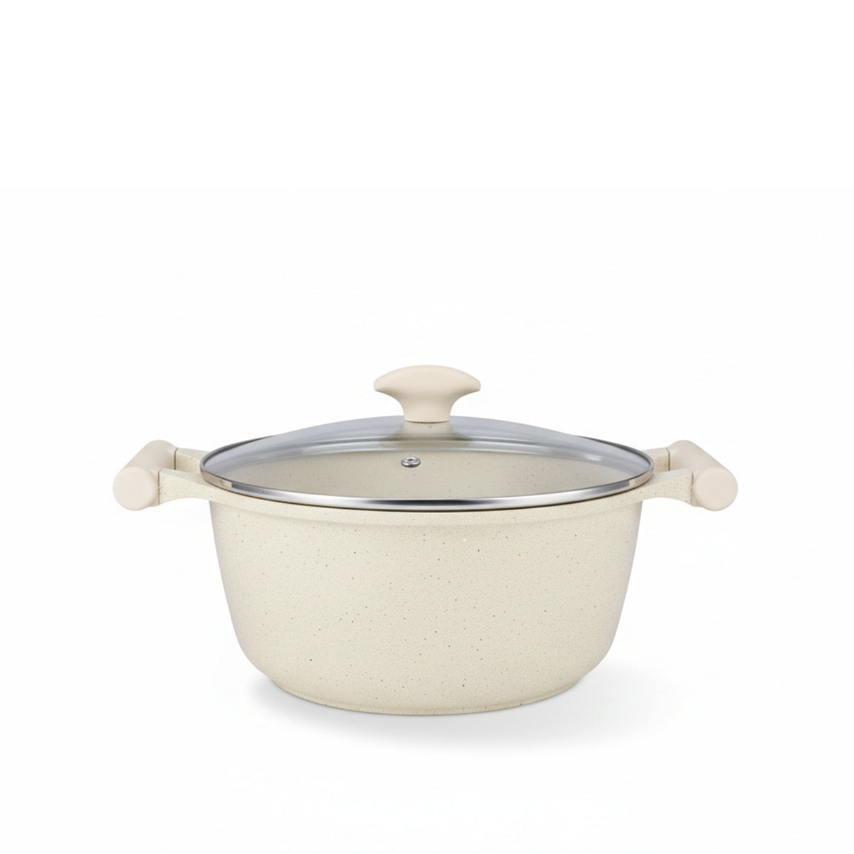 Prestige Essentials 9-Piece Off-White Granite Cookware Set | Non-Stick Pots and Pans Set | Induction Compatible Cooking Set | PR80975