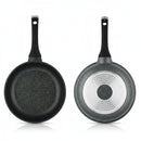 Prestige Essentials Granite 7 Piece Non-Stick Cast Aluminium Cookware Sets | Induction Compatible Pots and Pans Set | Black - PR80962