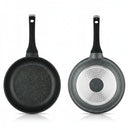 Prestige Essentials Granite 12 Piece Non-Stick Cast Aluminium Cookware sets | Induction Compatible Pots and Pans Set | Black - PR80965