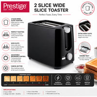 Prestige 2 Slice Toaster - 700W - Black Color | PR81534