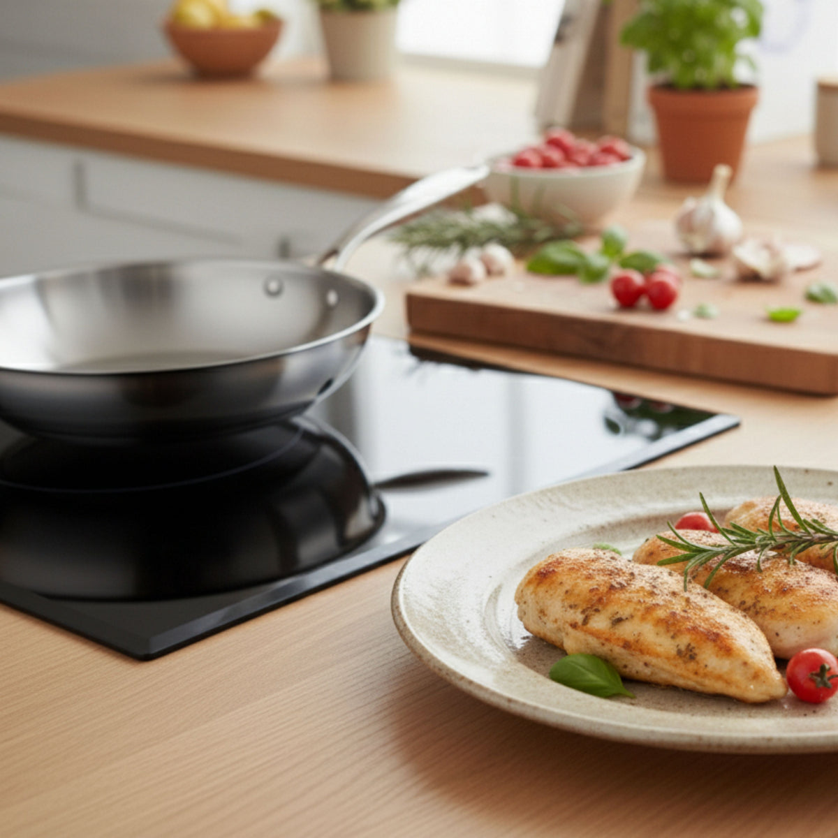 Prestige Tri Ply S/S Twin Frypan Set 24Cm / 28Cm Fry Pan | Induction + all hob suitable | Pots and Pans Set | PR81205