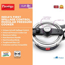 Prestige Svachh Clip-on 5 Litre Hard Anodised Pressure Cooker, Black | MPCHA20242