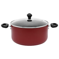 Prestige Cast Aluminium Cookware Sets of 7 Piece | Non Stick Aluminium| Casserole | Saucepan | Fry Pan- PR22353-Red