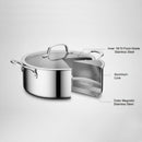 Prestige Infinity Tri Ply Stainless Steel 22cm Casserole With Lid | Induction + all hob suitable | PR81191