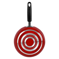 Prestige 12 Piece Non stick cookware Set | Cookware set induction base | Non Stick Cooking Pan Set | Saucepan and Casserole Set with Glass Lid | Color Red