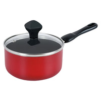 Prestige Value Pack Non-Stick Cast Aluminium Cookware sets  8 Pcs | Pots and Pans Set | Stock Pot Set | Milk Pan | Fry Pan | PR21952 - Red