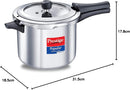 Prestige 2 Litre Stainless Steel Popular Svachh Outerlid Pressure Cooker | Deep lid for spillage control |Gas & Induction Compatible|Controlled Gasket Release System