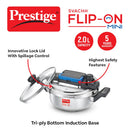 Prestige Svachh FLIP-ON Mini SS Pressure Cooker 18 cm-2 L with Glass Lid | MPF20164