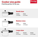 Prestige Popular Plus Svachh Virgin Aluminium Spillage Control Outer Lid Pressure Cooker, (Silver), 5 Liter | MPP10173