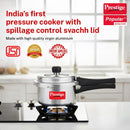 Prestige Popular Plus Svachh 2L Aluminium Pressure Cooker with spillage control lid (MPP10170) | Induction Base