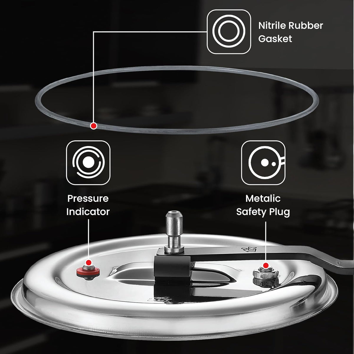 Prestige 5 L Tri-Ply Stainless Steel Svachh Inner Lid Pressure Cooker | MPT20715
