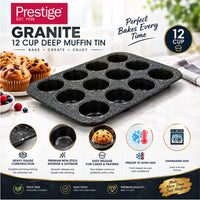 Prestige Granite 12 Cup Deep Muffin Tin | PR48754