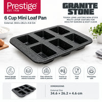 Prestige Granite 6 Cup Mini Loaf Pam | PR48776