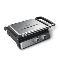 Prestige 2200W electric press grill and griddle PR50351 with granite non-stick plates and stainless steel body