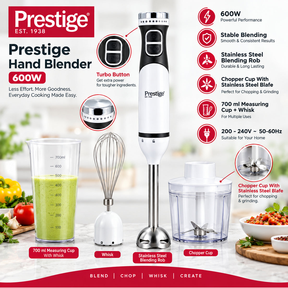 Prestige Hand Blender 600W | PR54945