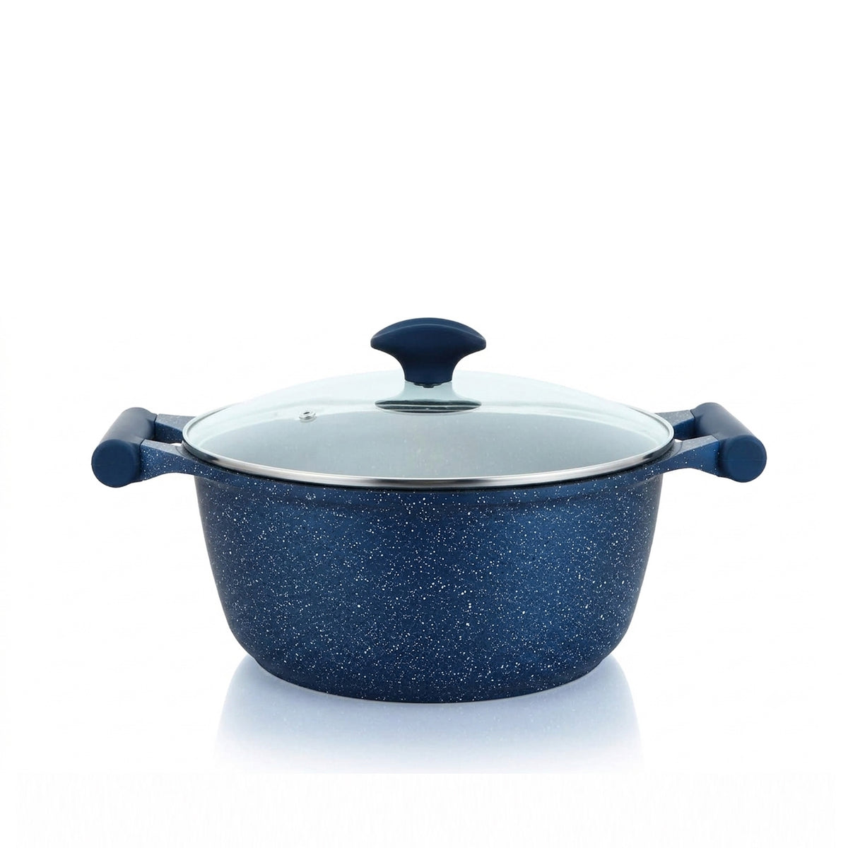 Prestige Essential 10 pcs Cookware Sets | Granite Coated Pots and Pans Set | Non-Stick Induction Compatible Cookware | Dark Blue - PR80999