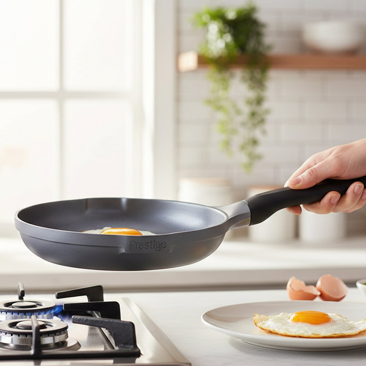 Prestige Essentials 4x Ultra Touch Twin Fry Pan Set of 24cm and 28cm | Non-Stick Granite Coated Frying Pan | PR81169