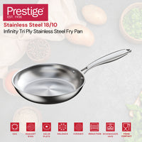 Prestige Infinity Tri Ply Stainless Steel 26cm Fry Pan | Induction + all hob suitable | PR81182