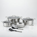 Prestige Tri Ply Stainless Steel 9 Pcs Cooking Set | Induction + all hob suitable | Pots and Pans Set | PR81201
