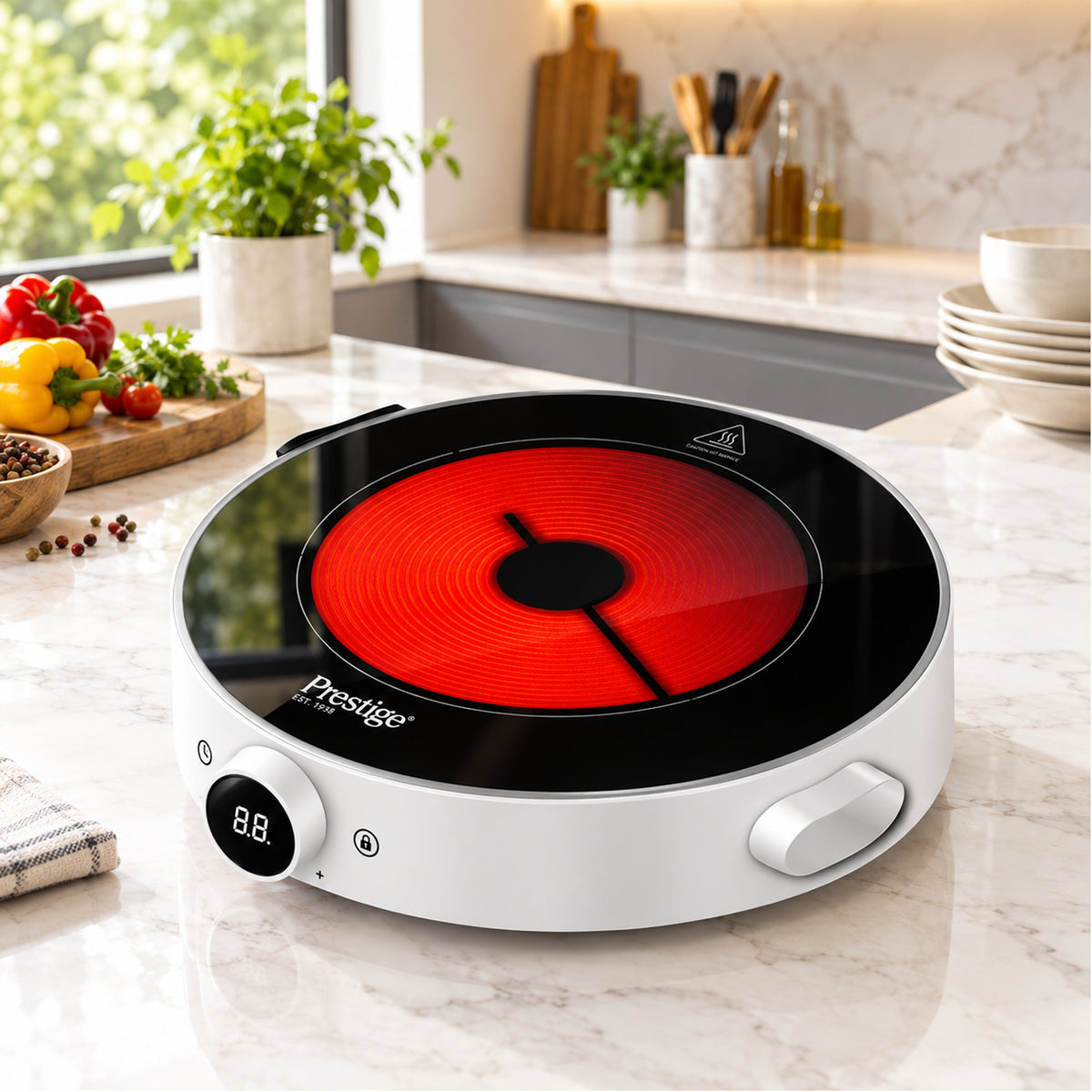 Prestige Single Infrared Cooker Round- 2000W | PR81537