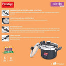 Prestige Svachh Clip-on 5 Litre Hard Anodised Pressure Cooker, Black | MPCHA20242