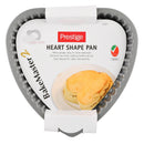 Prestige Loose Base Heart Shape Baking Pan | Non-Stick Heart Shaped Baking Pan | Grey - PR13221