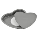 Prestige Loose Base Heart Shape Baking Pan | Non-Stick Heart Shaped Baking Pan | Grey - PR13221