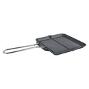 Prestige Cast Iron Chargriller 24 cm | Portable Small Charcoal Grill and Tabletop Cast Iron Skillet | PR15862