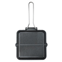 Prestige Cast Iron Chargriller 24 cm | Portable Small Charcoal Grill and Tabletop Cast Iron Skillet | PR15862