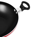Prestige Classique Non-Stick Large Kadai Belly Bottom With Lid 28 Cm | 3X Ultra Tough Aluminium Kadai | Red - PR15881