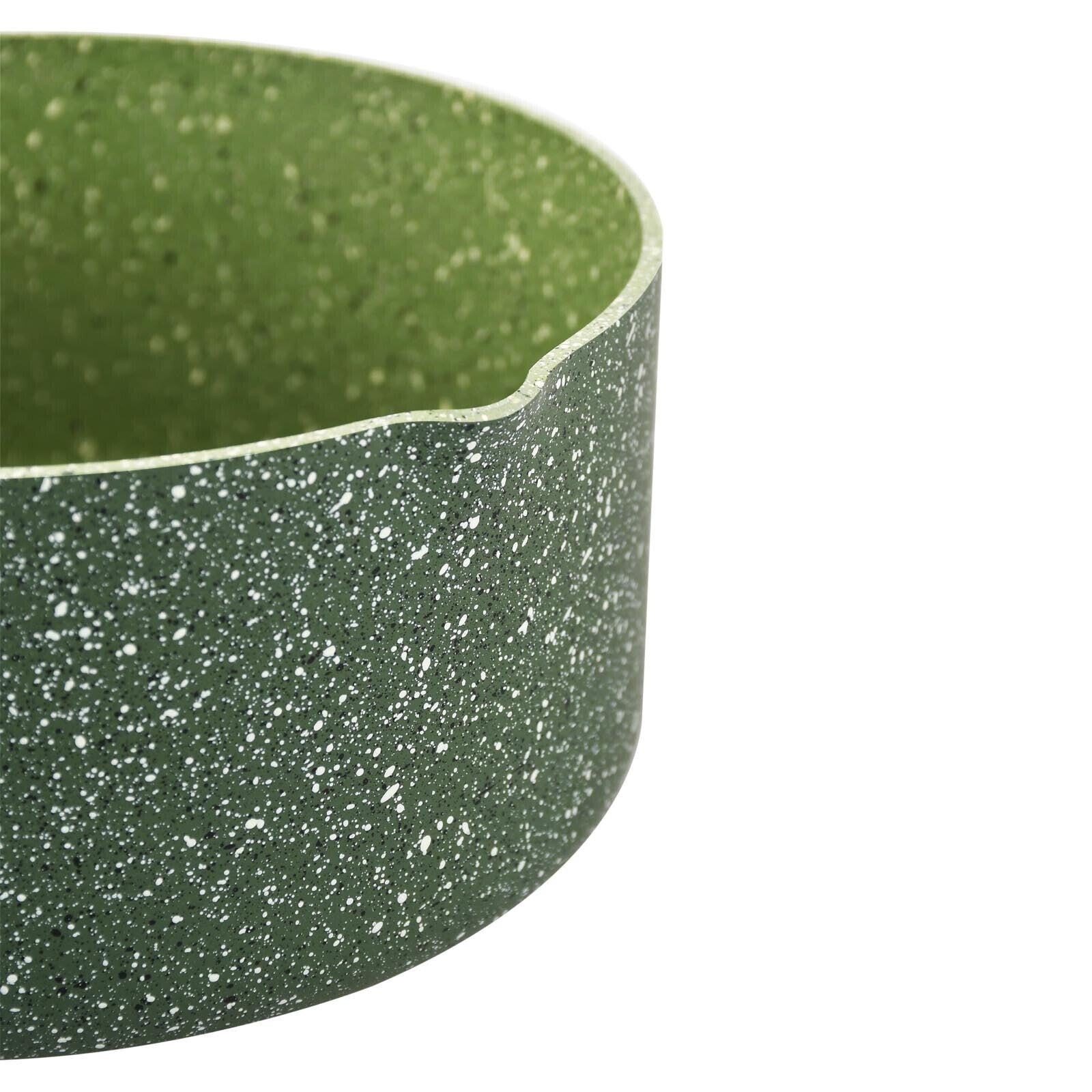 Prestige Essentials Granite Milk Pan 16Cm | Granite Coated Pan for Milk | Cast Aluminium Cookware | Green - PR81121