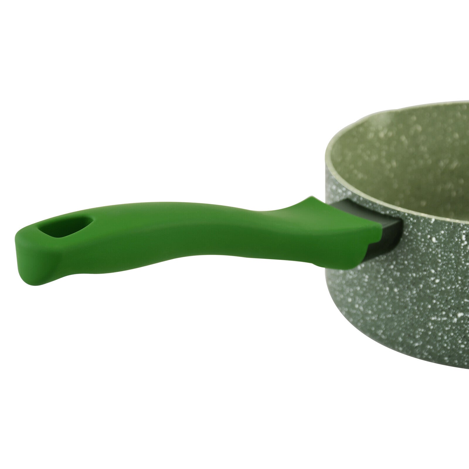 Prestige Essentials Granite Milk Pan 16Cm | Granite Coated Pan for Milk | Cast Aluminium Cookware | Green - PR81121