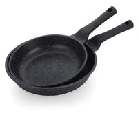 Prestige Essentials Granite Non Stick Set Combo | 24cm + 28CM Fry Pan Set | Induction Cookware Set 2 Pieces | Black - PR80995