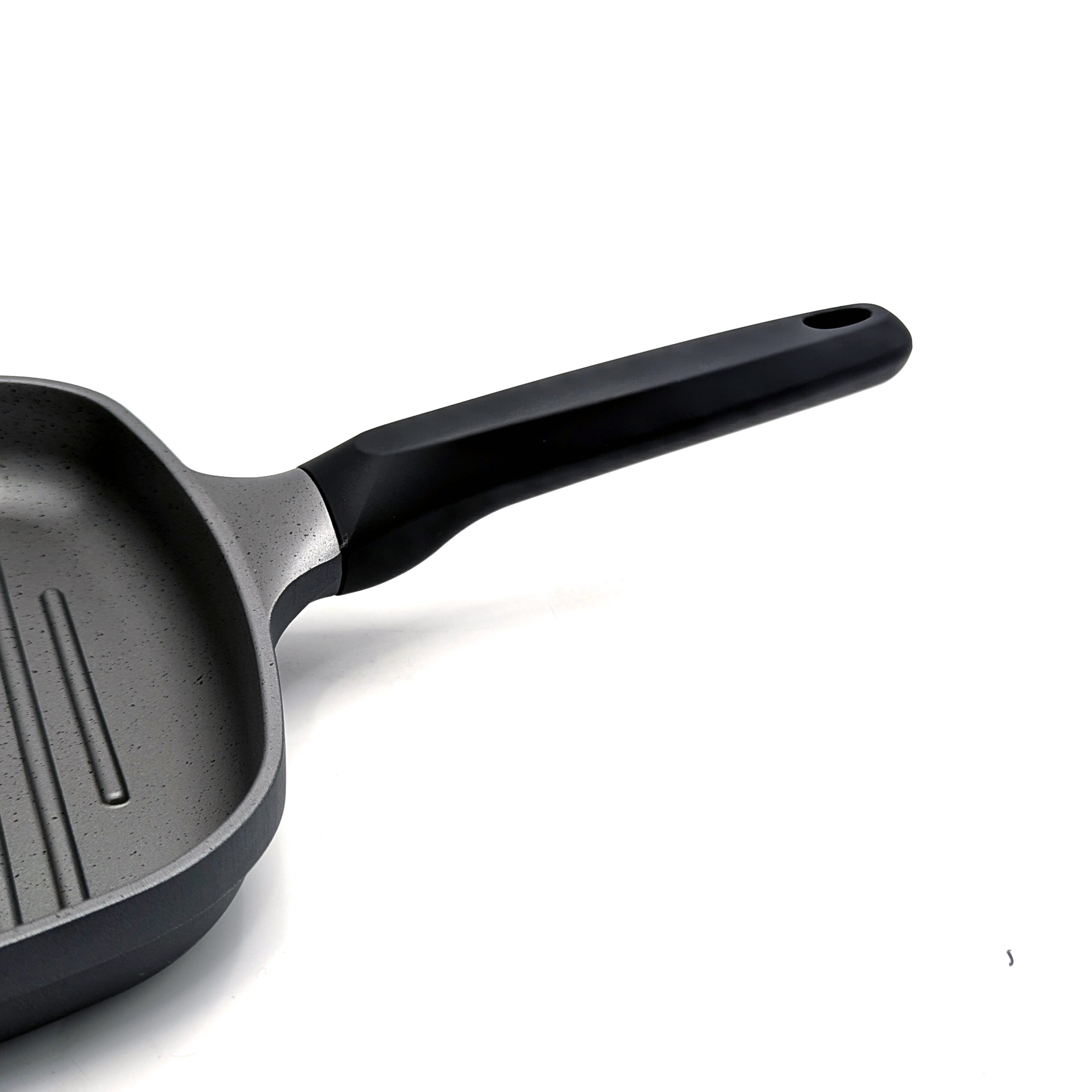 Prestige Essentials Grill Pan Square 47Cm | Non-Stick Granite Coated Grill Skillet | Induction Compatible Cookware | Black - PR81165