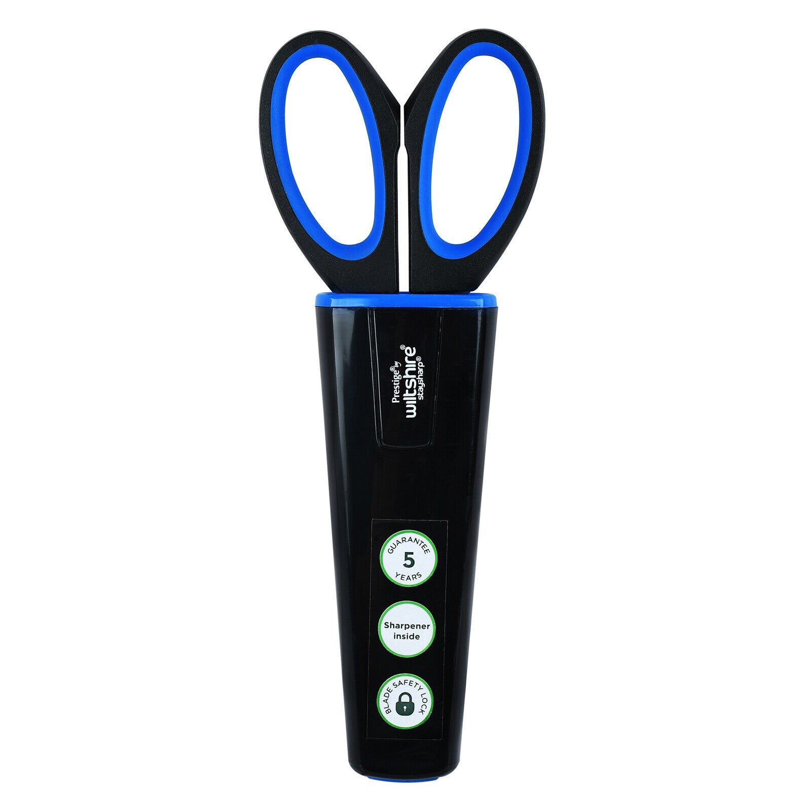 Prestige Staysharp Kitchen Scissors | Wiltshire  Stainless Steel Material Scissors with Built-in Sharpner | PR1966 - Blue