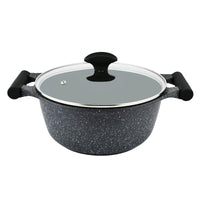 Prestige Essentials Granite 12 Piece Non-Stick Cast Aluminium Cookware sets | Induction Compatible Pots and Pans Set | Black - PR80965