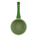 Prestige Essentials Sauce Pan with Glass Lid 18 Cm | Induction Compatible Non Stick Pan | Granite Coted Cooking Pot | Green - PR81107