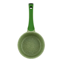 Prestige Essentials Sauce Pan with Glass Lid 18 Cm | Induction Compatible Non Stick Pan | Granite Coted Cooking Pot | Green - PR81107