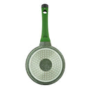 Prestige Essentials Sauce Pan with Glass Lid 18 Cm | Induction Compatible Non Stick Pan | Granite Coted Cooking Pot | Green - PR81107