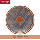 Prestige Ultra Non Stick Kadai with Glass Lid 26CM and Complimentary Pan Holder | Induction Based Stock Pot | Non stick Stock Pot with Lid | PR22604