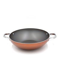 Prestige Ultra Non Stick Kadai with Glass Lid 26CM and Complimentary Pan Holder | Induction Based Stock Pot | Non stick Stock Pot with Lid | PR22604