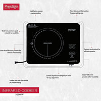 Prestige Single Infrared Cooker - 2000W | PR50358