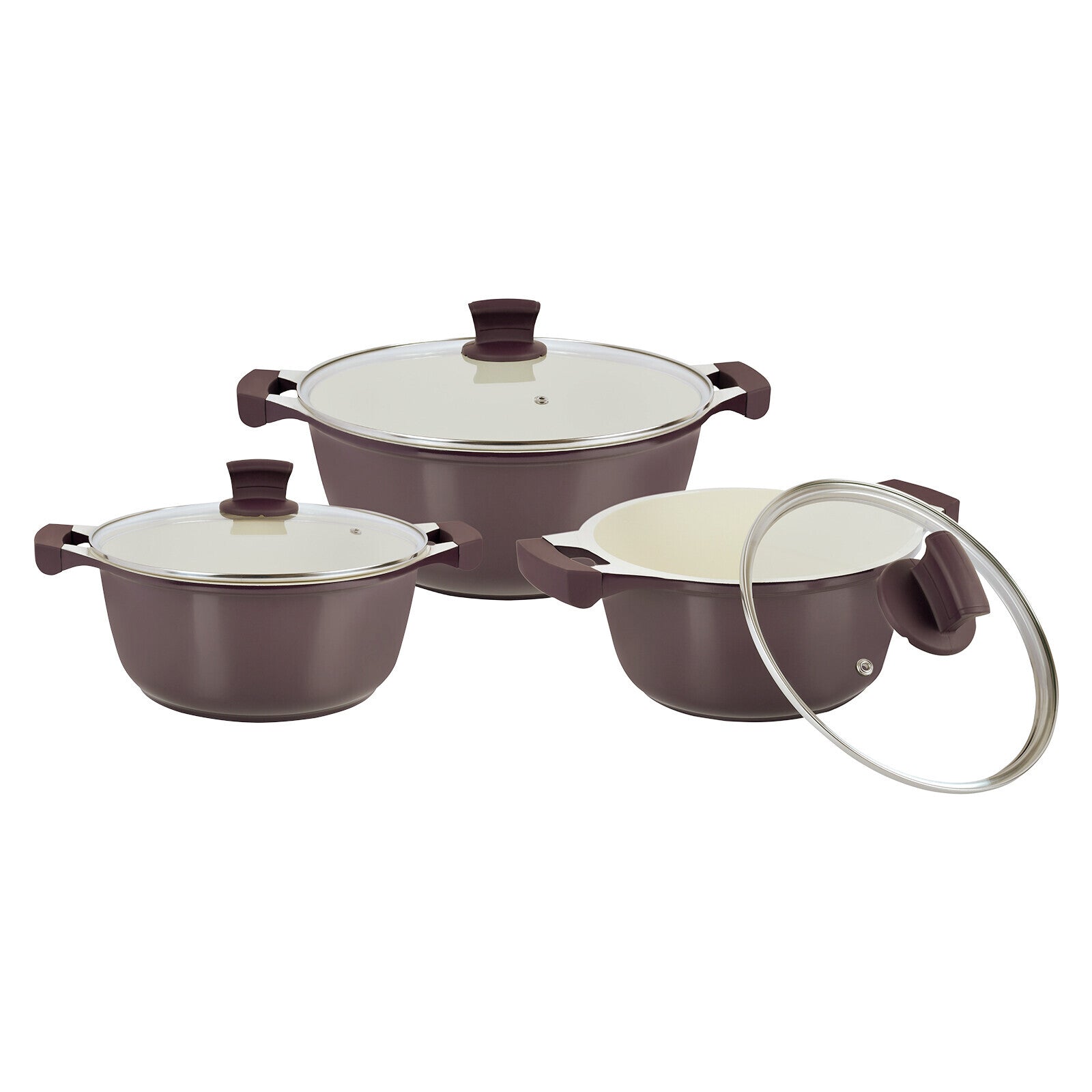 Prestige Cast Aluminum Ceramic Non Stick 6pcs Set - Violet | PR80955