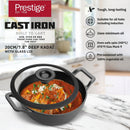 Prestige Cast Iron Pre-Seasoned Kadai 20 CM | PR48894